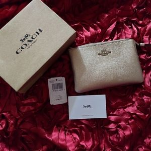 Coach metallic wristlet wallet OBO